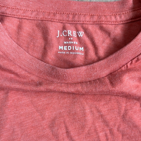 EUC J. Crew Coral Short Sleeve Tee Soft Cotton Jersey Crew Neck Size Medium - Picture 2 of 7
